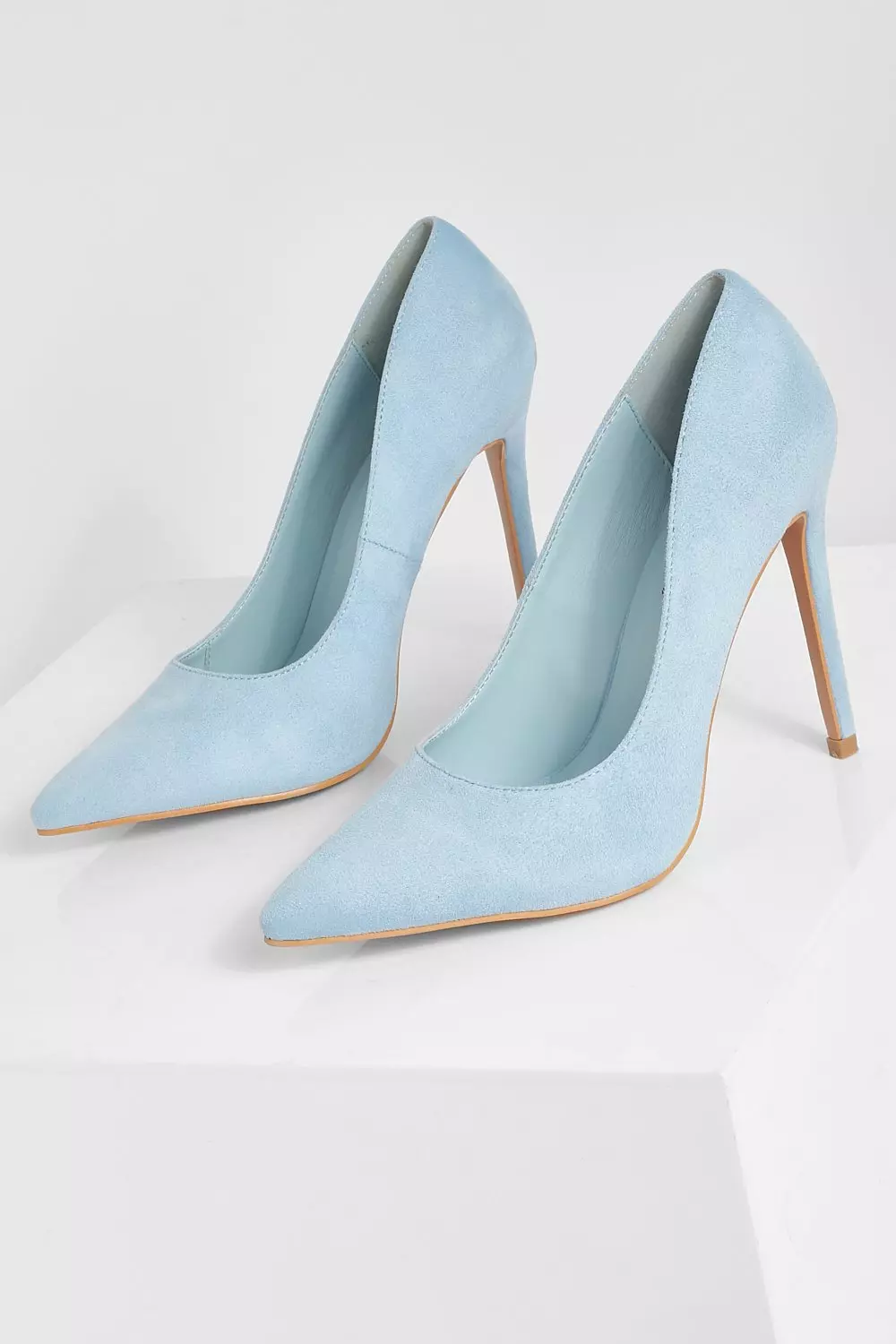 Pale blue store wide fit shoes